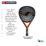 Cargar imagen en el visor de la Galería, PALA PADEL BOURNE HEXAGON 8.8