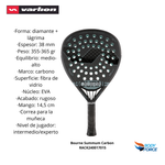 Cargar imagen en el visor de la Galería, PALA PADEL BOURNE CARBON BK SUMMUM

