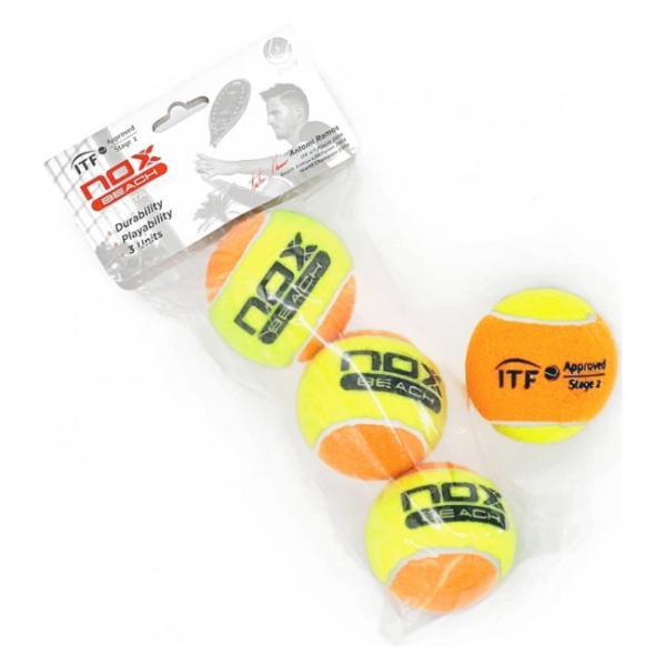 CAJA DE PELOTAS DE BEACH TENIS DE 24 PAQUETES DE 3 PELOTAS