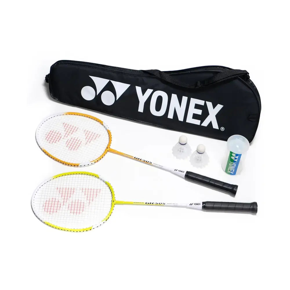 SET DE 2 RAQUETAS 2 PLUMILLA MALLA  BADMINTON